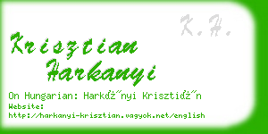 krisztian harkanyi business card